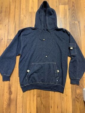 RUBA XL Navy Contrast Stitch Workwear Hoodie
Utility Pocket Streetwear